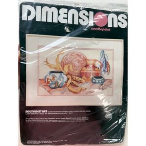 Vintage 1988 Dimensions Needlepoint Kit 2349 Southwest Art Sealed
